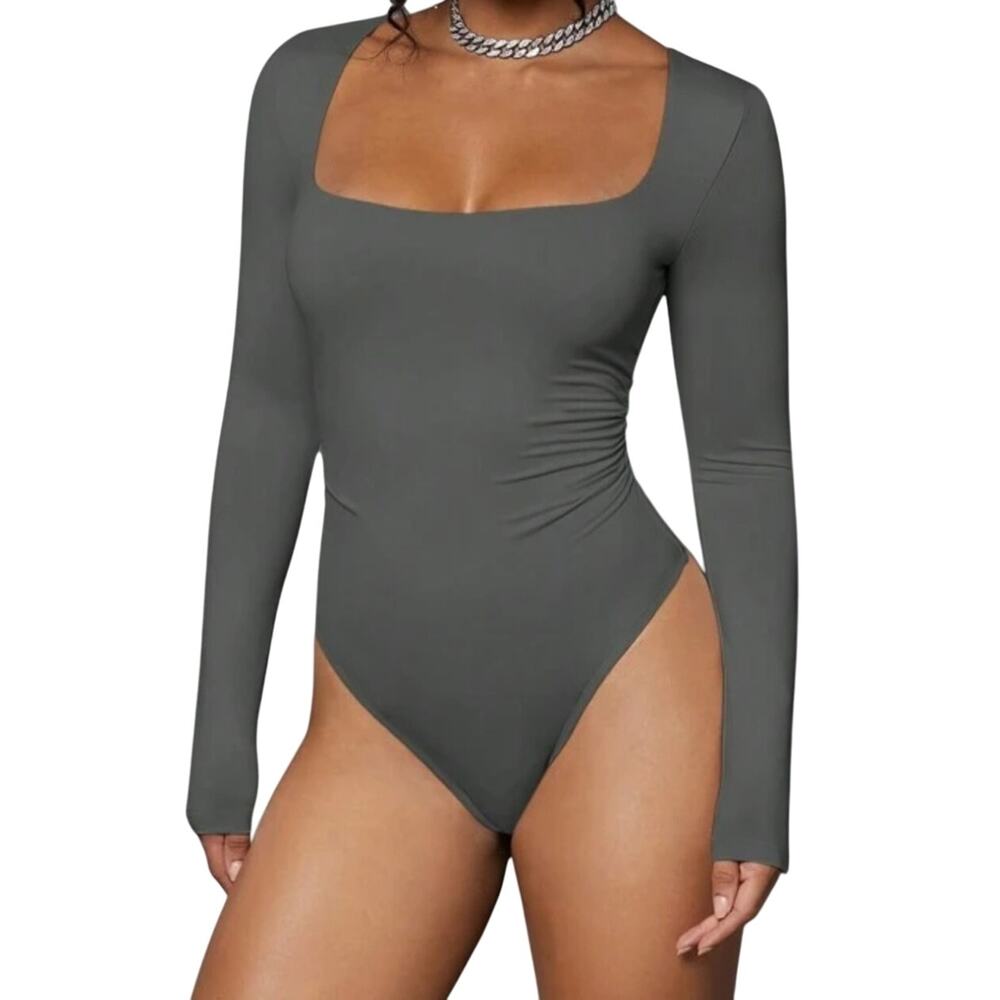 Silquee from Shein Ladies' Solid Color Slim Fit Bodysuit US Size 4 or Small